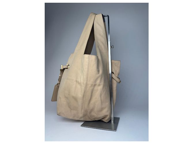 Vintage Givenchy Wildleder Tote Bag beige - Ansicht 3