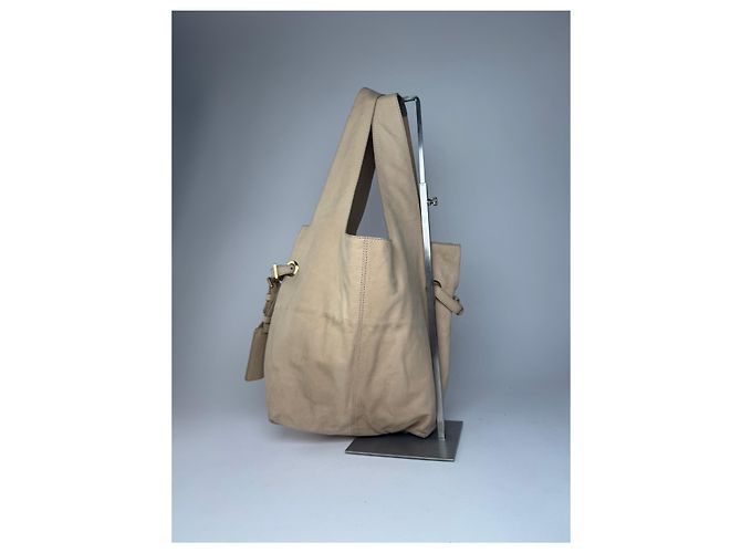 Vintage Givenchy Wildleder Tote Bag beige - Ansicht 8