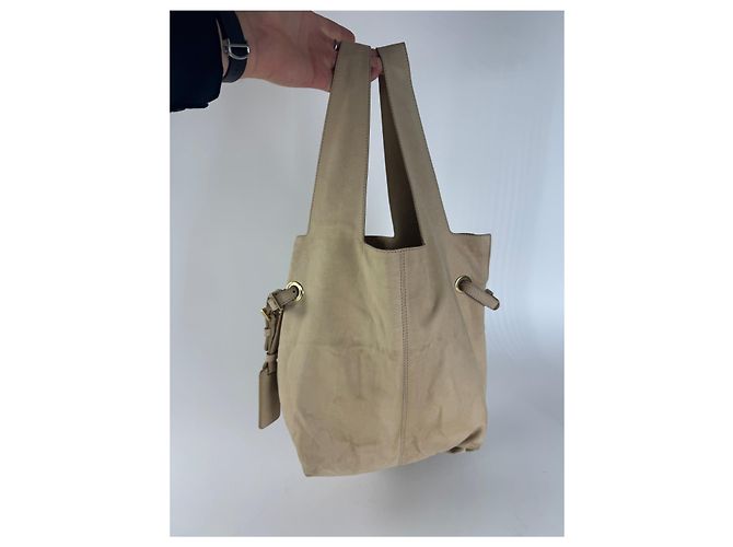 Vintage Givenchy Wildleder Tote Bag beige - Ansicht 9