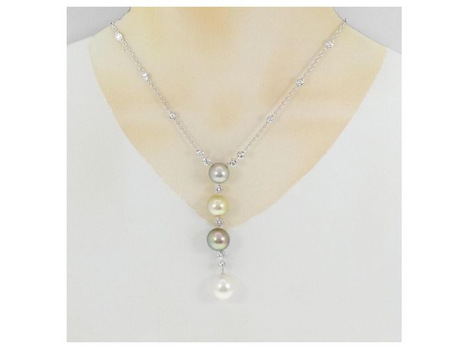 Collana di Perle in Oro Bianco 18K Cartier D'oro - vista 8