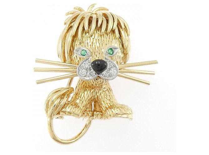 Brosche mit farbigen Steinen Van Cleef & Arpels Golden - Ansicht 2