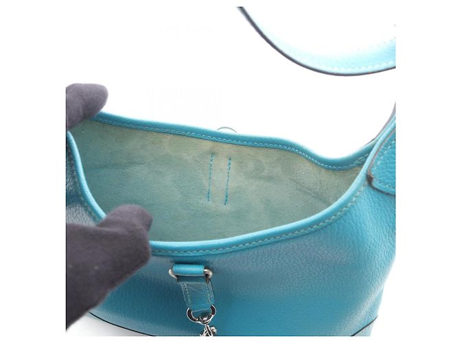 Borsa a Spalla Hermès Trim 24 Blu - vista 10