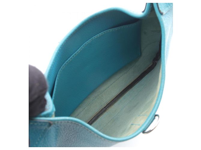 Borsa a Spalla Hermès Trim 24 Blu - vista 3