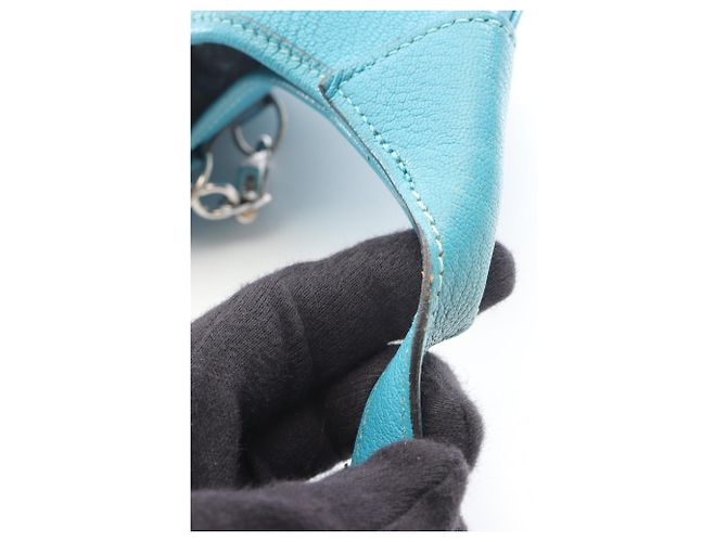 Borsa a Spalla Hermès Trim 24 Blu - vista 8