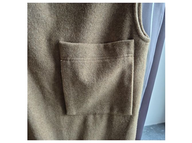 Autre Marque Hache Wollkleid Hellbraun - Ansicht 4