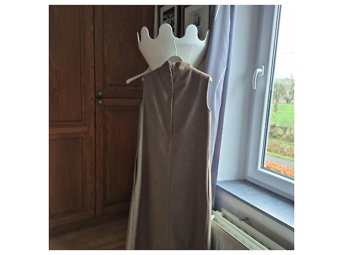 Autre Marque Hache Wollkleid Hellbraun - Ansicht 6