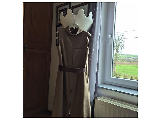 Autre Marque Hache Wollkleid Hellbraun - Ansicht 8