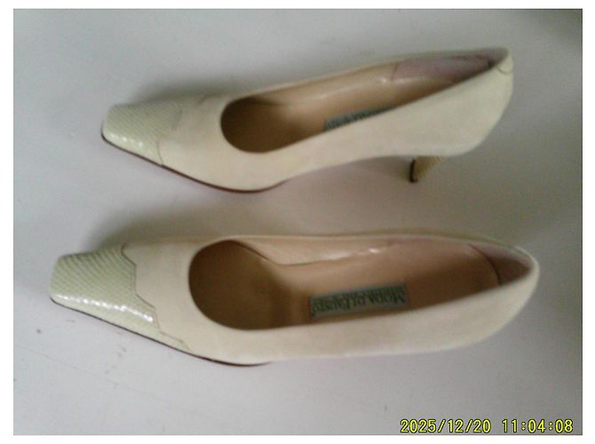 Autre Marque Moda Di Fausto High Heels Hellgrün Echsenoptik Leder 36 - Ansicht 3