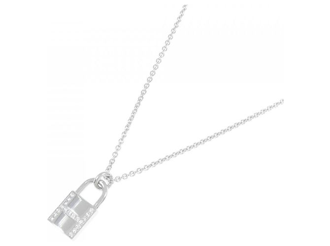 Collar de diamante en oro blanco 750 Amulette Cadena de Hermès Plata - vista 2