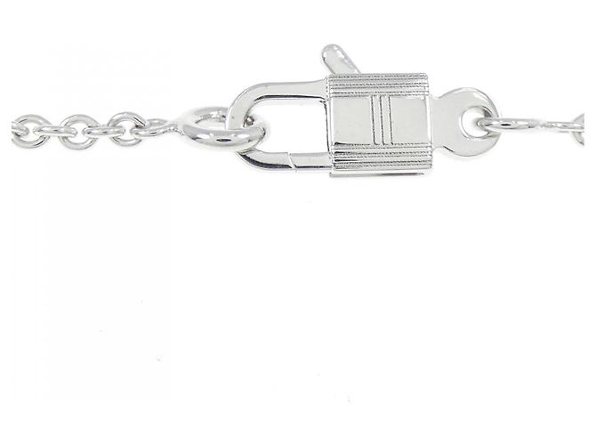 Collar de diamante en oro blanco 750 Amulette Cadena de Hermès Plata - vista 5