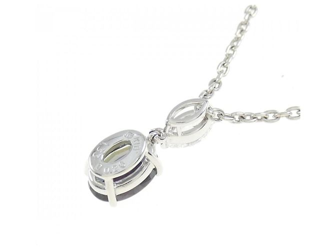 Collana Mikimoto in Au750 con Alessandrite e Diamante Argento - vista 4