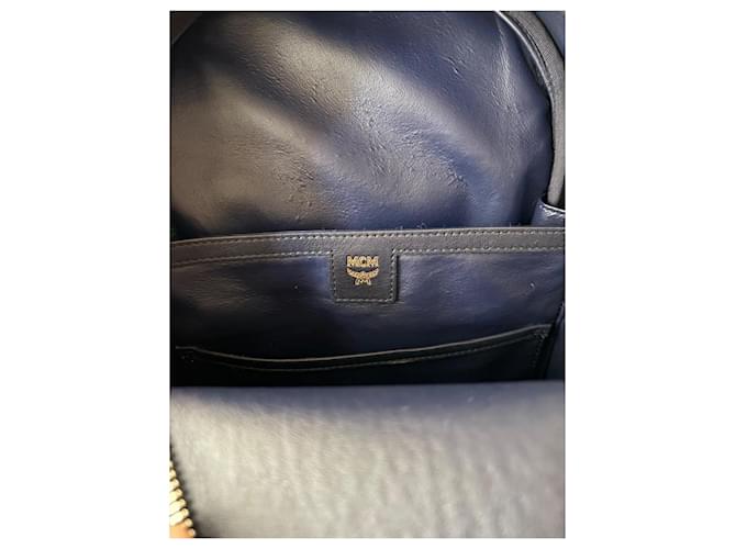 MCM Stark Rucksack Klein Eggshell Leder Aus weiß - Ansicht 13