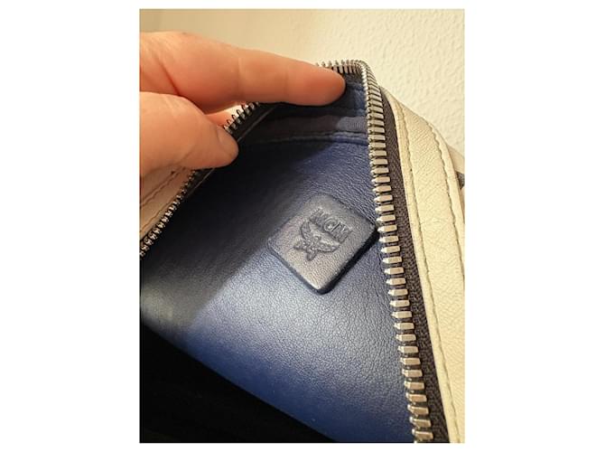 MCM Stark Rucksack Klein Eggshell Leder Aus weiß - Ansicht 14
