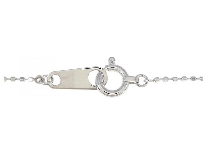 Autre Marque Platin-Diamant-Halskette Silber - Ansicht 5
