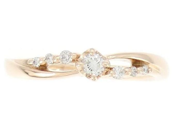 Autre Marque Anello in oro rosa 10K con diamanti 4°C - vista 2