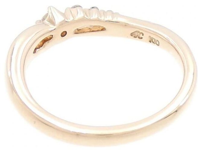 Autre Marque Anello in oro rosa 10K con diamanti 4°C - vista 3