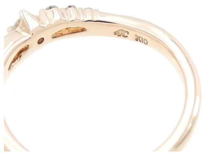 Autre Marque Anello in oro rosa 10K con diamanti 4°C - vista 4