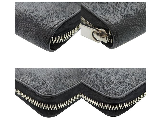 Cartera Larga Zippy Organizer Damier Graphite Louis Vuitton Castaño Negro - vista 4