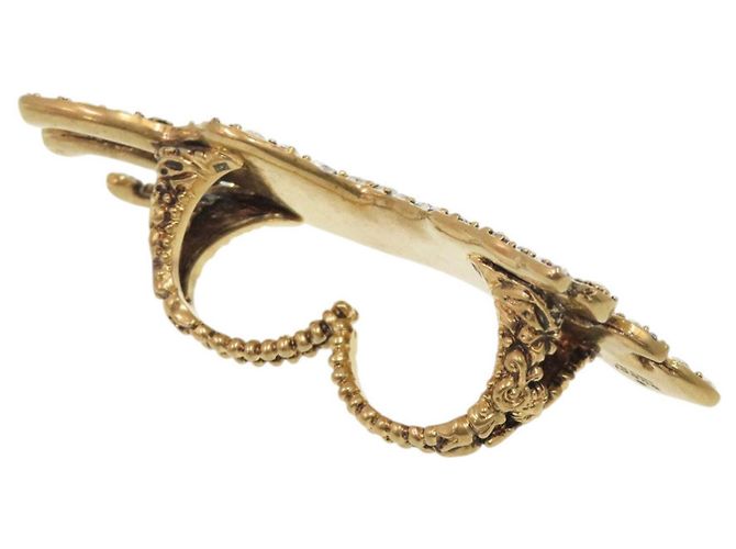 Gucci Doppel-Finger Panther Ring Silber Golden - Ansicht 6