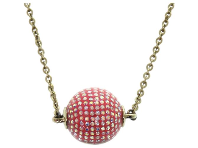 Collana Palla Specchiata Coco Mark di Chanel Rosso D'oro - vista 2