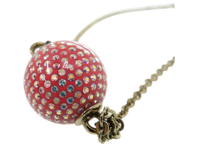 Collana Palla Specchiata Coco Mark di Chanel Rosso D'oro - vista 8