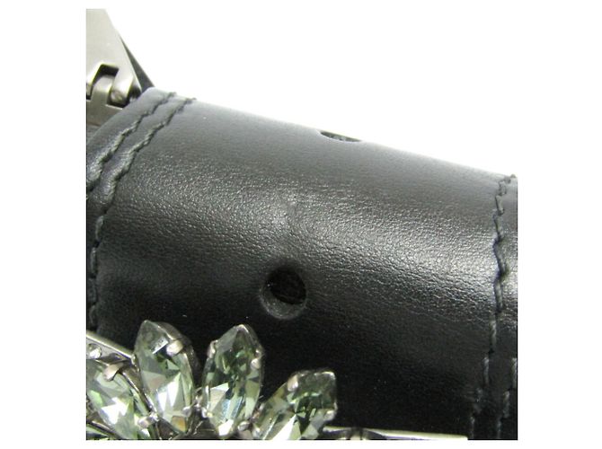 Miu Miu MADRAS 5BH609 Borsa a Spalla in Pelle e Strass per Donna Nero - vista 10