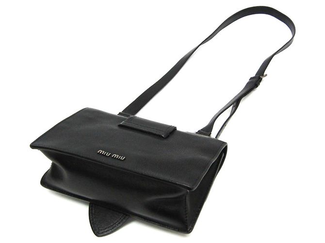 Miu Miu MADRAS 5BH609 Borsa a Spalla in Pelle e Strass per Donna Nero - vista 3