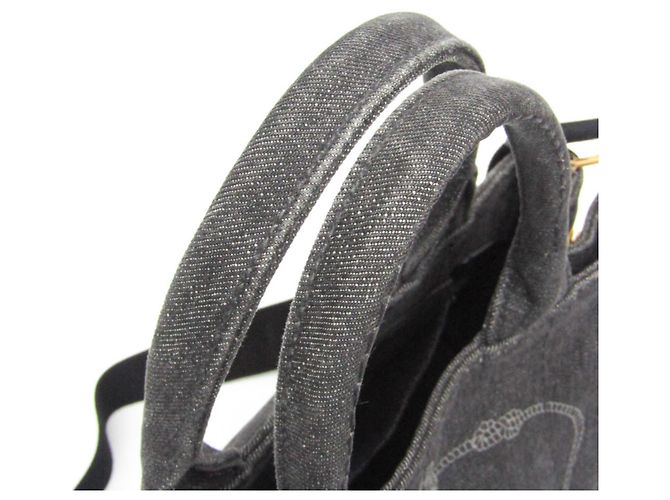 Tote Prada Canapa S Größe 1BG439 Damen Canvas Schultertasche Schwarz - Ansicht 10