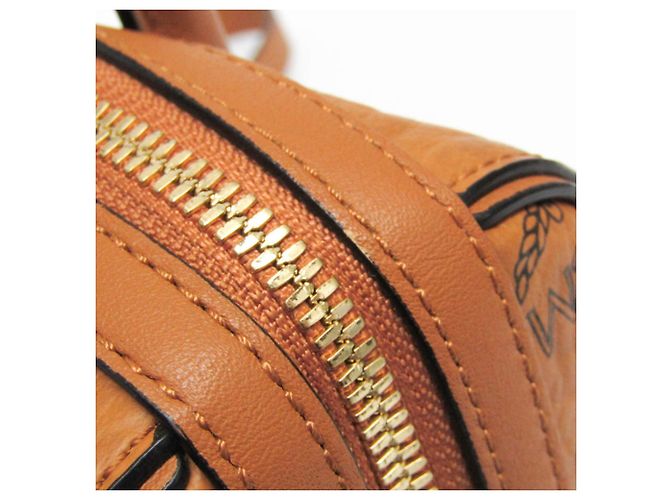 Borsa Boston Piccola Visetos Essenziale MCM Marrone - vista 11