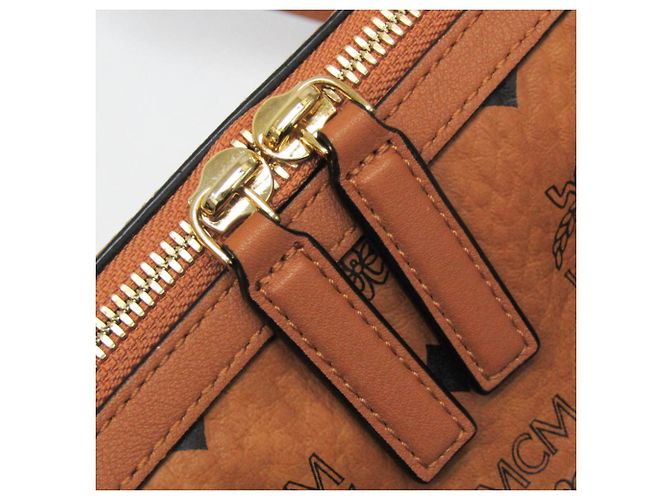 Borsa Boston Piccola Visetos Essenziale MCM Marrone - vista 13