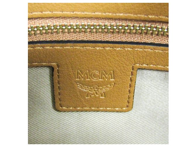 Borsa Boston Piccola Visetos Essenziale MCM Marrone - vista 15