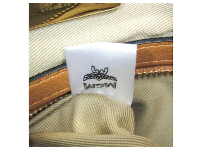 Borsa Boston Piccola Visetos Essenziale MCM Marrone - vista 16