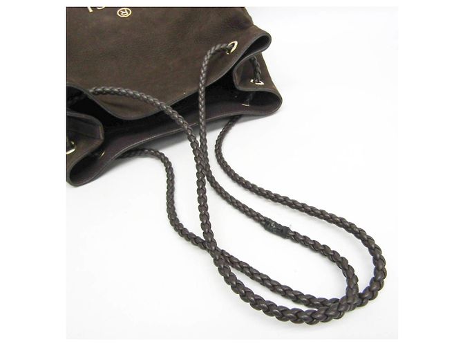 Borsa tote in pelle nubuck marrone scuro Gucci - vista 12