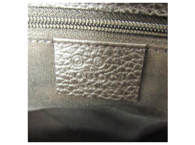 Borsa tote in pelle nubuck marrone scuro Gucci - vista 13