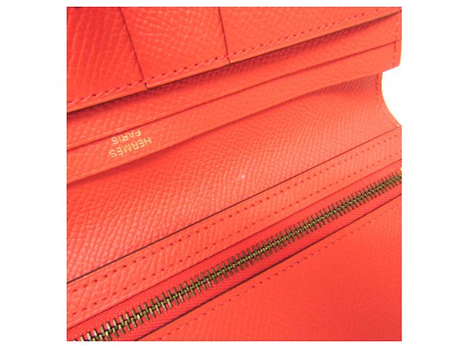 Cartera larga Hermès Bearn Soufflé rosa salmón - vista 10