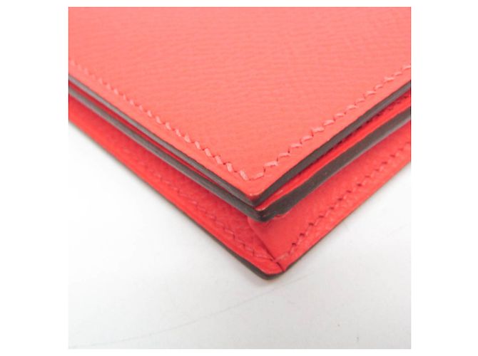 Cartera larga Hermès Bearn Soufflé rosa salmón - vista 7