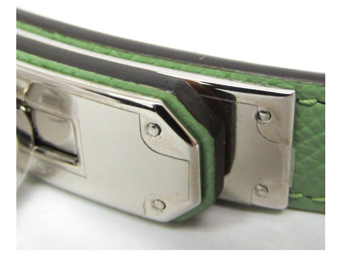 Hermès Kelly Pocket Gürtel 18 Braun Grün - Ansicht 4