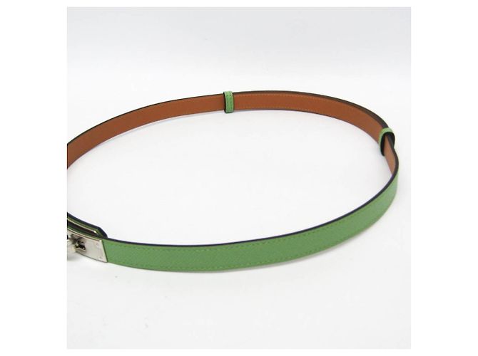 Hermès Kelly Pocket Gürtel 18 Braun Grün - Ansicht 6
