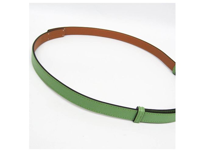 Hermès Kelly Pocket Gürtel 18 Braun Grün - Ansicht 7