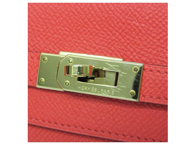 Hermès Portafoglio Hermes Kelly - Pelle Epsom Bi-Fold in Rosa Jaipur e Salmone - vista 10