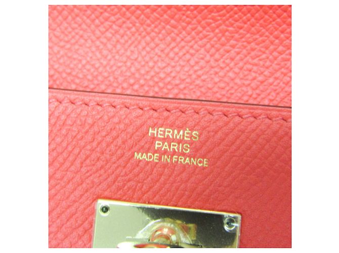 Hermès Portafoglio Hermes Kelly - Pelle Epsom Bi-Fold in Rosa Jaipur e Salmone - vista 11