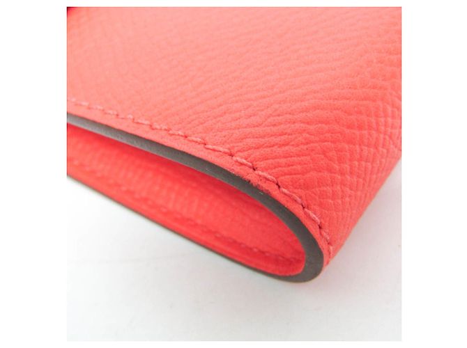 Hermès Portafoglio Hermes Kelly - Pelle Epsom Bi-Fold in Rosa Jaipur e Salmone - vista 8