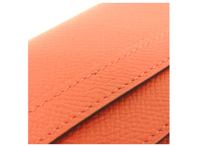 Hermès Portafoglio Hermes Kelly - Pelle Epsom Bi-Fold in Rosa Jaipur e Salmone - vista 9