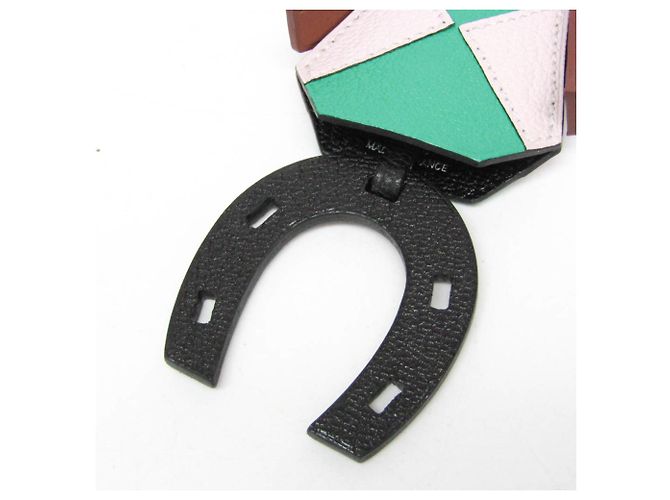 Charm per borsa Jockey di Hermès Marrone Rosa Verde - vista 10
