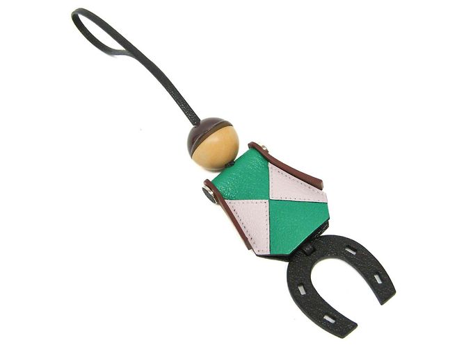 Charm per borsa Jockey di Hermès Marrone Rosa Verde - vista 11