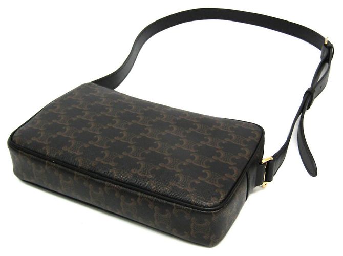 Céline Borsa a tracolla media Celine Triomphe in marrone - vista 2