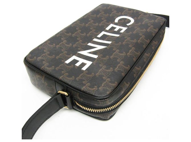 Céline Borsa a tracolla media Celine Triomphe in marrone - vista 5