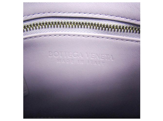 Bottega Veneta Mini Cassette Leder Schulter- und Tragetasche Lila - Ansicht 12