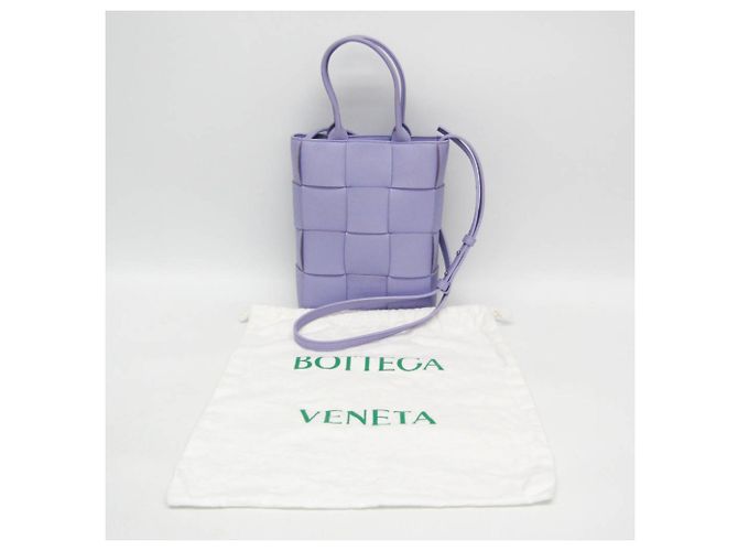 Bottega Veneta Mini Cassette Leder Schulter- und Tragetasche Lila - Ansicht 2