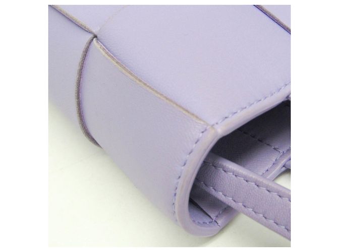 Bottega Veneta Mini Cassette Leder Schulter- und Tragetasche Lila - Ansicht 8